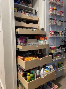 Pantry Retrofitted to a Coat Closet