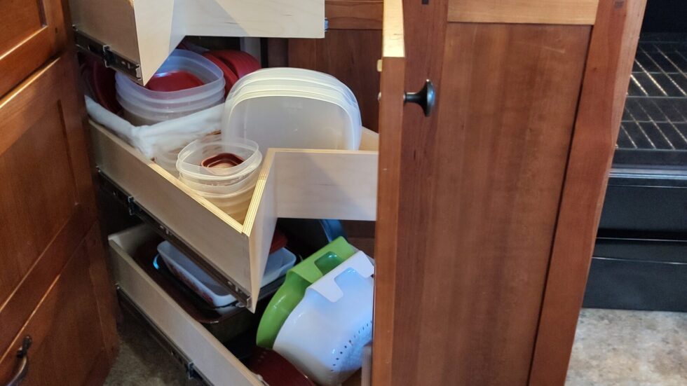 Replace Your Lazy Susan with SlideOut Shelves
