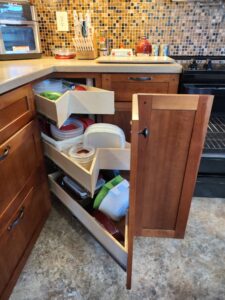 Replace Lazy Susan with Slide-Out Shelves