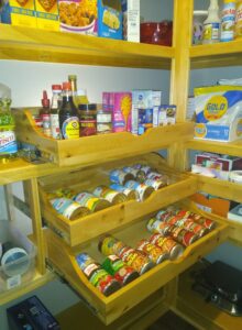 High Back Pull-Out Shelves in Pantry