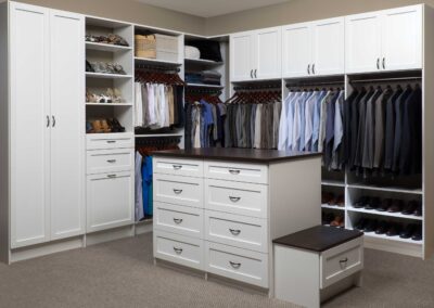 Whiter Shaker Walk-In Closet