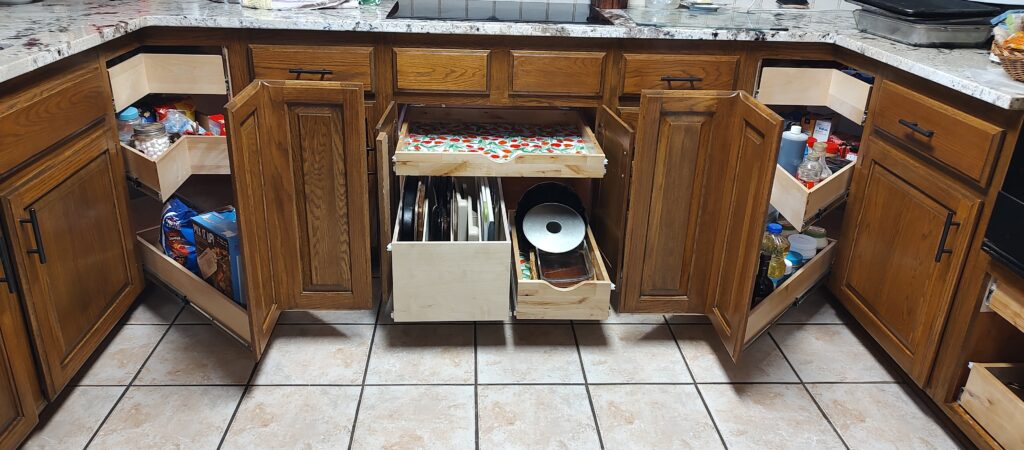 custom slide out shelves