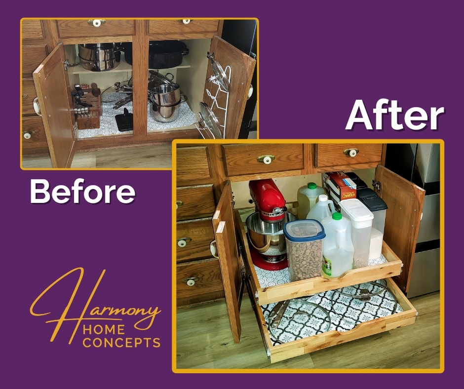 before after stile relocation slide out shelves