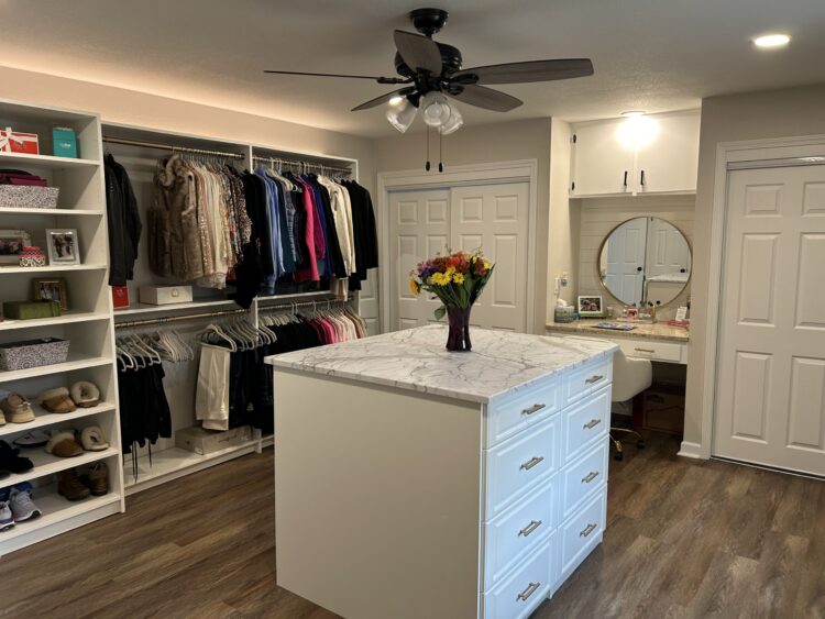 after room to custom closet dressing room transformation